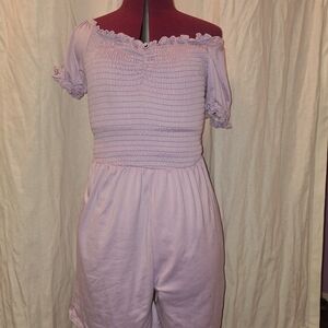 Lilac Off-Shoulder Romper